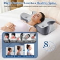 thumbnail image 3 of MOONORAH Cervical Pillow for Neck and Shoulder, Ergonomic Side Sleeper Pillow for Neck Support, Contour Memory Foam Pillows for Side Back & Stomach Sleepers with Cooling Pillowcase, Dark Gray, 3 of 8