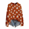 thumbnail image 3 of Certgust Sweatshirt for Women Under $15 Womens Halloween Graphic Print Long Sleeve Knit Pullover Sweater with Cozy Seasonal Style, 3 of 9