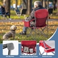 thumbnail image 5 of Betcozy Oversized Folding Camping Chair- 500 lbs Heavy-Duty Support , Ultra-Comfortable Design for Adults, Includes Cooler Bag for Outdoor Lawn, Sports & Travel, Red, 2 PCS, 5 of 8