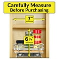 thumbnail image 3 of LYNK PROFESSIONAL Elite 6-1/4" Wide Pull Out Spice Rack Organizer for Cabinet, Slide Out Shelf, Chrome, 3 of 9