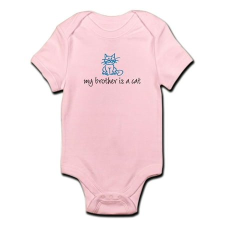 

CafePress - My Brother Is A Cat Blue Infant Creeper - Baby Light Bodysuit