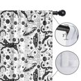 thumbnail image 4 of Blackout Kids Curtains,White Planet Cat Feather Pattern Childrens Insulated Curtains Set Of 2,Bedroom Essentials,Toddler Room Decor 42x84in(106x213cm), 4 of 5
