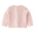 thumbnail image 3 of Utlike Girls Jacket Baby Knit Sweater Autumn Solid Color Long Sleeve Cardigan Coat Flexible Fit Top For Outdoor Size 2 Years-3 Years, 3 of 7