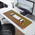 thumbnail image 2 of Golden Thick LinesLine Theme&nbsp;pad Mousewaterproofwashable&nbsp;for Office Home Work GamingmousepadRubber Base Mousepad with Stitched Edges 31.5x11.8inches, 2 of 7