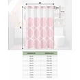 thumbnail image 6 of No Hook Shower Curtain with Snap in Liner, Abstract Geometric White Line Pink Texture Hotel Shower Curtains for Bathroom, Washable Shower Curtain Liner Set with Mesh Top Window, 36"x78", 6 of 6