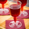 thumbnail image 3 of Bev Tek 4 oz Round Clear Plastic Calice Wine Glass - 2 1/2" x 2 1/2" x 5" - 100 count box, 3 of 3