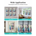 thumbnail image 6 of Window Privacy Film Spring Floral Stained Glass Window Film Decorative Sun Block Window Cover White Daisy Vintage Flowers Wooden Window Clings Static Adhesive Sticker for Bathroom 23.6"x59", 6 of 7