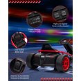 thumbnail image 4 of Go Kart eléctrico 24V para niños 8-12 años - Motores dobles 300W - Batería 9Ah - Velocidad máxima 13km/h - Arranque suave - Música y bocina - Carga máx. 70kg - Drift y carreras - Rojo, 4 of 7