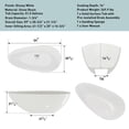 thumbnail image 3 of Resenkos Freestanding Soaking Bathtub, Bathtub, 59" Freestanding Solid Surface Bathtub with Overflow and Pop-up Drain, Glossy White, 3 of 10
