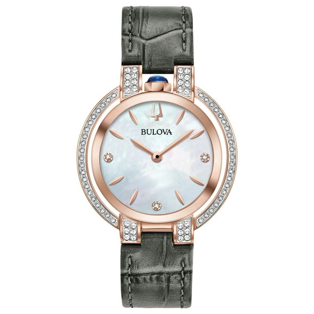 Bulova - Bulova Women's Rubaiyat Diamond Accent Strap Watch 98R268 ...