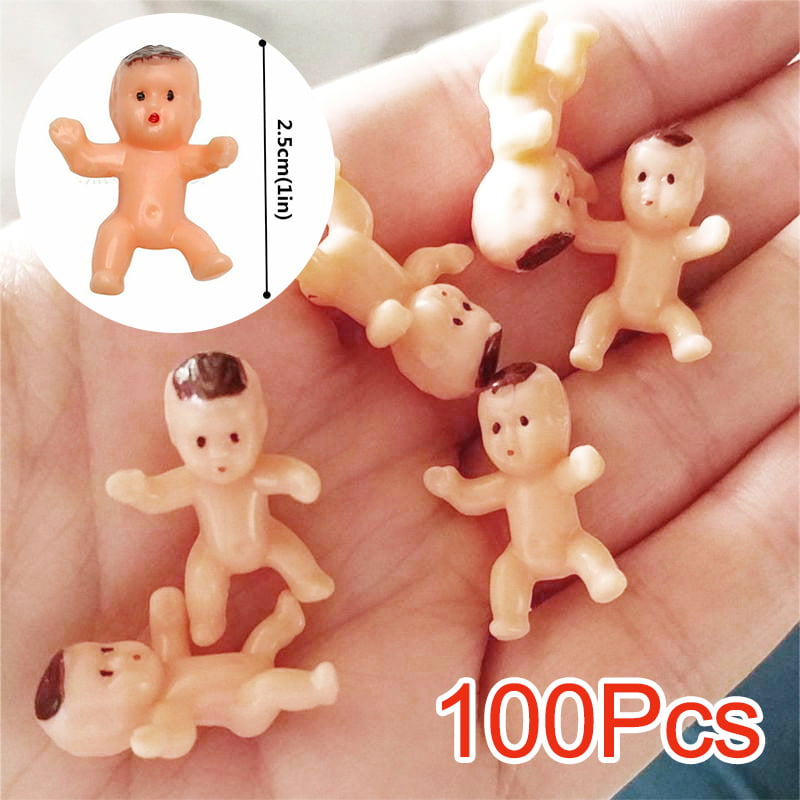 300pcs Mini Plastic Babies Baby Doll for Baby Shower Party Favors Room Decor 