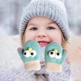 thumbnail image 4 of Toddler Kids Mittens with String， Winter Warm Stretch Full Finger Gloves, 4 of 5