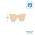 thumbnail image 5 of Sunglasses Cutout 4-inch, 1/2 inch Thick, Pack of 50 Unpainted Wood Cutouts for Crafts & Summer Tiered Tray Decor Set, by Woodpeckers, 5 of 8