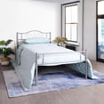 thumbnail image 1 of Cama Vida lujosa Somier de hierro Combinaciones de múltiples tamaños, fácil instalación Plataforma de metal premium Niños adultos Listones robustos mejorados (Cama individual Plata) HOMEMAKE FURNITURE BASELI TWIN SILVER, 1 of 9