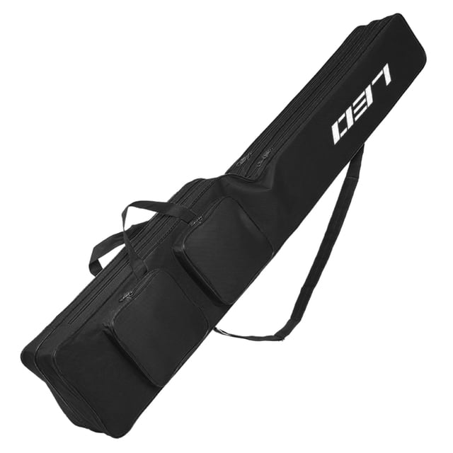 Black 130cm Polyester Fishing Tackle Bag with 2 Main Compartments, 4 Side Pockets & Adjustable Shoulder Straps – Spacious Storage for Anglers, Beginners to Professionals, Army Green Option Available