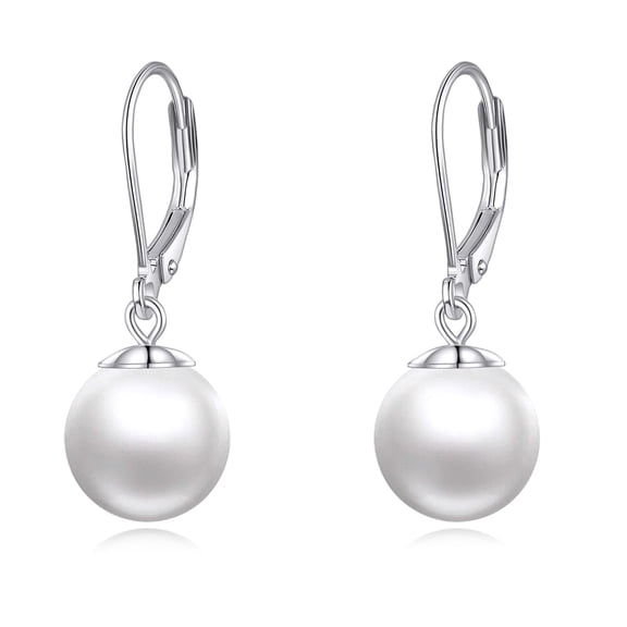 Drop Earrings Sterling Silver Pearl Dangle Earrings Pearl Jewelry Gifts for Women