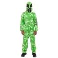 thumbnail image 3 of Mono de cosplay para niños Minecraft Creeper con capucha de malla, 3 of 6