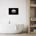 thumbnail image 5 of Lotus Flower Canvas Print Zen Wall Art Black and White Floral Pictures Painting Bathroom Spa Decor Frame Ready to Hang (Black and White Lotus Flower - 1, 8"x10"(20x25cm)), 5 of 6