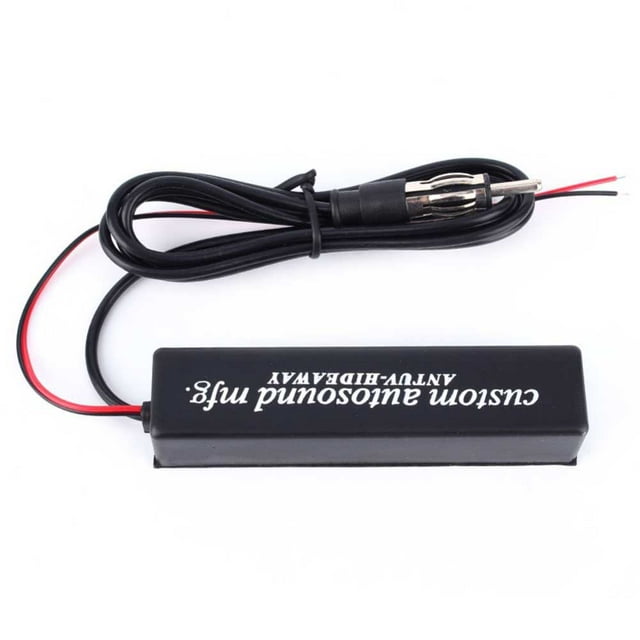 Antena electrónica oculta estéreo universal para coche y motocicleta de 12 V, FM, AM, amplificada AP