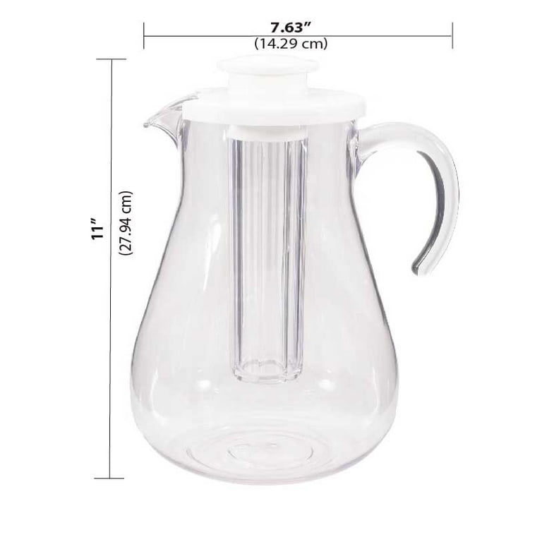 Clear Acrylic Pitcher With Removable Lid, Fridge Pitcher Perfect