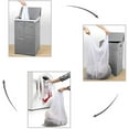thumbnail image 2 of Laundry Hamper, Foldable Single Hamper Basket with Lid and Removable Liner Gray, 2 of 2
