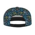 thumbnail image 2 of Zufioo Bicycle Colorful Print Flat Brim Baseball Cap, Sun Protection, Sweat Absorption, Adjustable Sports Cap, Suitable for Men and Women in All Seasons, 2 of 7
