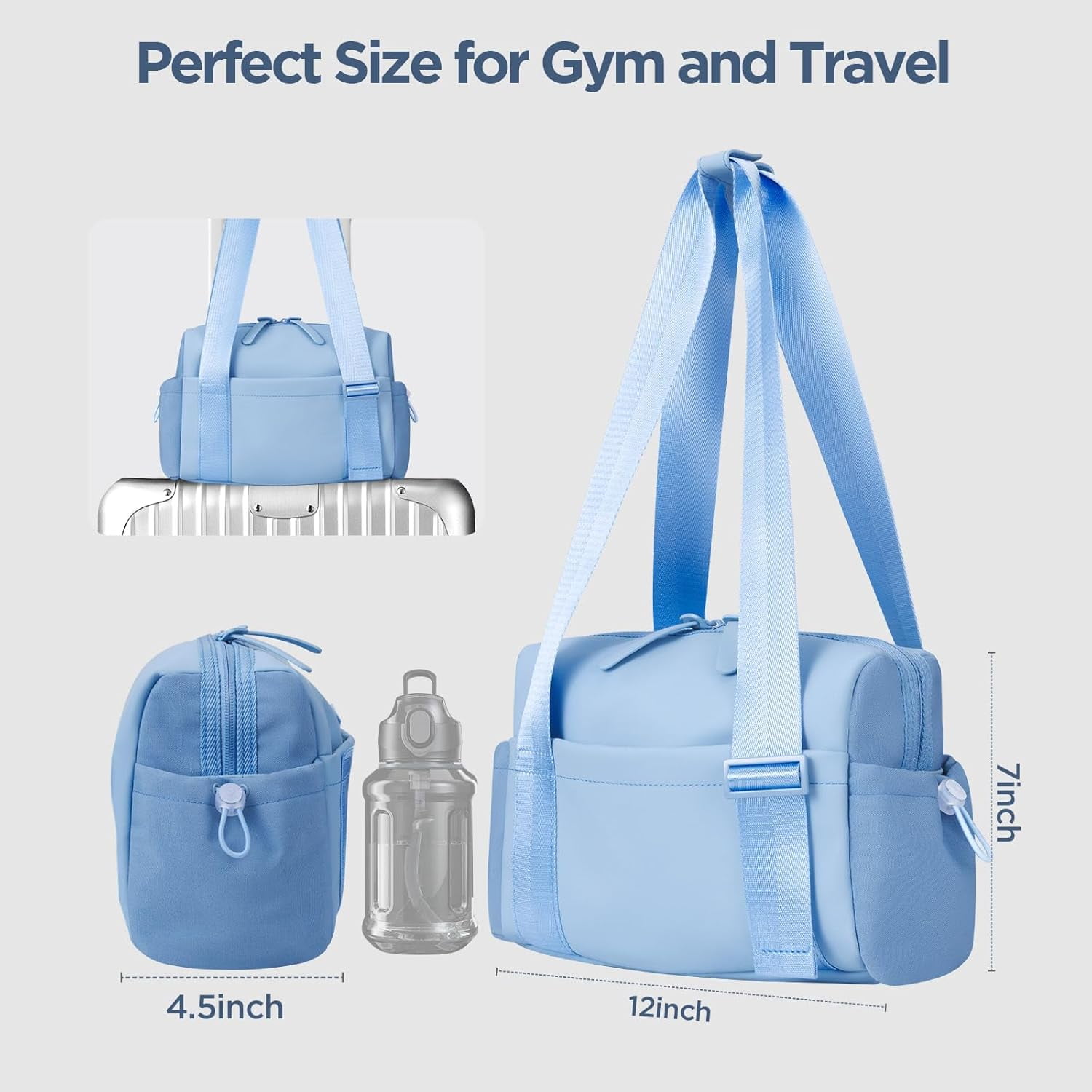 Bag for Women Girls Small Gym Tote Bag with Wet Compartment Waterproof Travel Duffle Bag Cute Workout Sport Bag