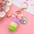 thumbnail image 1 of Macaron Cake Keychain Adorable Design Colorful Enamel Charm Collectible For Party Decoration Accessory, 1 of 2
