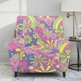 thumbnail image 2 of Xixirimido Hippie Flower Mushroom Pattern Recliner Chair Covers 4 Pieces, Stretch Lazy Boy Recliner Cover, Recliner Sofa Slipcover with Pockets, Furniture Protector for Living Room, Pets, Kids, 2 of 8
