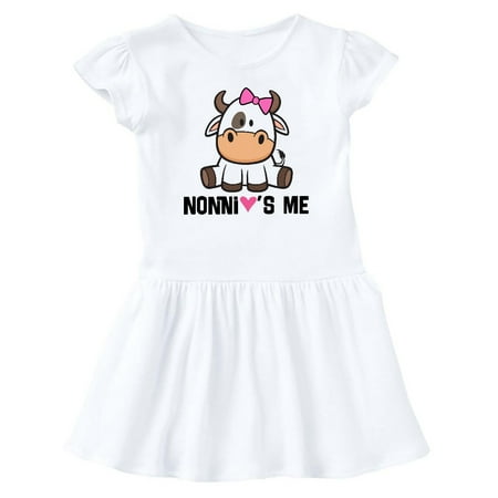 

Inktastic Nonni Loves Me Baby Cow Gift Baby Girl Dress