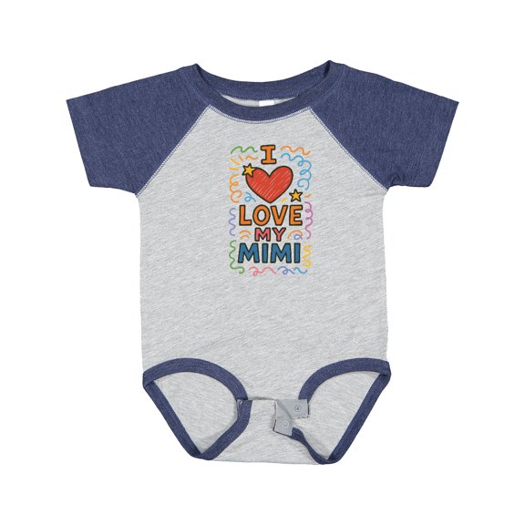 Inktastic I Love My Mimi Heart Boys or Girls Baby Bodysuit