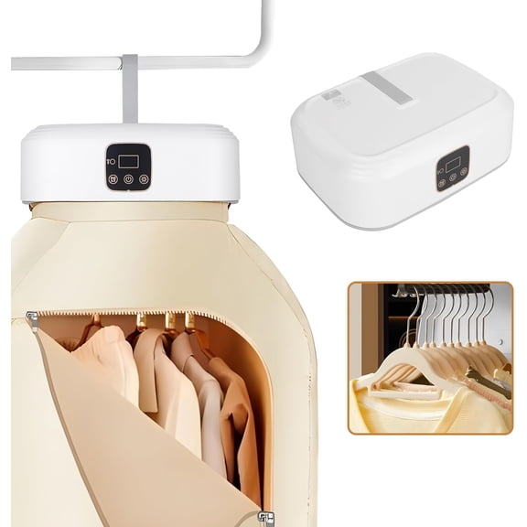 Portable Dryer for Clothes, 600W Mini Electric Dryer for Apartment,RV,Travel,Dorm, Compact Foldable Dryer with Dryer Bag & Hanger, PTC Heating Body，for Clothes