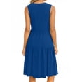 thumbnail image 5 of UVN Summer Tank Dresses for Women Crew Neck Flowy Midi Ladies Beach Dresses Casual Sleeveless Sundresses with Pockets, 5 of 9