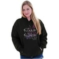 thumbnail image 3 of Flourish Flowers Jesus Christian God Women Plus Size Graphic Pullover Hoodie Brisco Brands 2X, 3 of 4