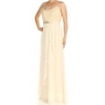 thumbnail image 2 of Adrianna Papell Robe de Soirée Longue pour Femmes Ornée Beige 8, 2 of 3