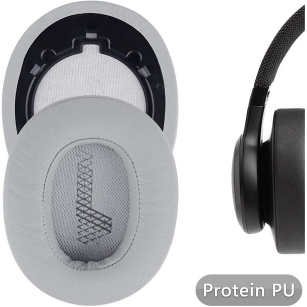 Coussinets d'oreille en cuir protéiné Geekria QuickFit pour casque JBL Live  500BT, coussin d'oreille de remplacement/oreillettes/couvre-oreille