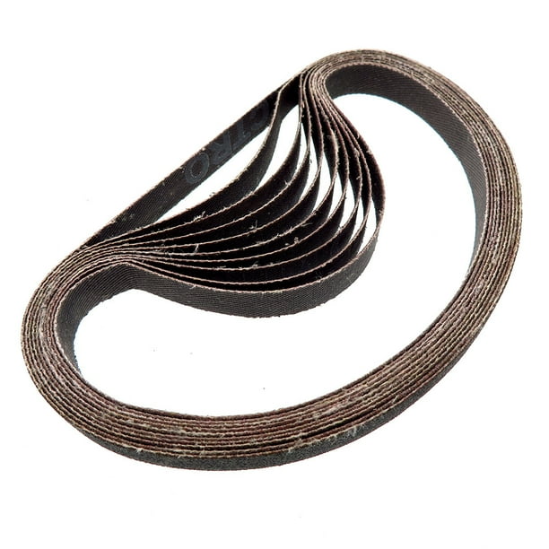 10 unids 330 * 10 mm Pequeña máquina abrasiva neumática Máquina abrasiva anular cinturón abrasivo carpintería Metal de metal y pulido Cinturón abrasivo