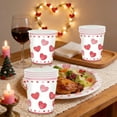 thumbnail image 5 of Nilvkv Romantic Heart Valentine's Day Disposable Tableware Set - Pink 7-inch 9-inch Paper Plates Cups Napkins for Theme Party for Valentines Day, 5 of 6
