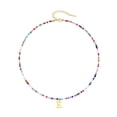 thumbnail image 1 of LYMAYTER Collier de Perles Coloré - Bohème, Pendentif Alphabet, 1 of 7
