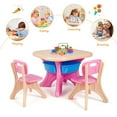thumbnail image 4 of Kids Table and 2 Chair Set Children Activity Art Table Set Espresso, 4 of 5