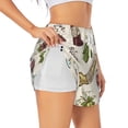 thumbnail image 1 of Balery Grapes Bbottles Wine Pantalones cortos deportivos para mujer con forro y dos bolsillos, elásticos, para entrenamiento, gimnasio, yoga-X-Large, 1 of 7