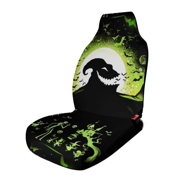 Oogie Boogie Car Seat Covers Pattern Front Seat Protector Cover Full Universal Size Auto Accessories 1PCS