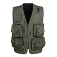 thumbnail image 1 of Chaleco multibolsillo para hombre, ropa de trabajo, fotografía, pesca al aire libre, chaleco para hombre con hebilla de cobre, primavera y otoño, 1 of 6