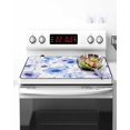 thumbnail image 2 of Stove Top Covers for Electric Stove 28.5x20.5 Inches, Purple Blue Spring Floral Heat Insulation Fireproof Glass Cooktop Protector, Summer Flowers Botanical Countertop Stovetop Cover for Kitchen, 2 of 8