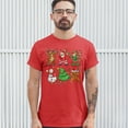 thumbnail image 3 of Tee Hunt Christmas Crew Dabbing T-shirt Reindeer Santa Claus Elf Snowman Men's Tee, Red, X-Large, 3 of 5
