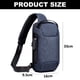 thumbnail image 2 of Mochila bandolera antirrobo con puerto USB, impermeable, ligera, para el pecho, 16 x 9,5 x 33 cm, 2 of 6