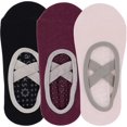 thumbnail image 4 of Calcetines de yoga para mujer con agarre antideslizante (paquete de 3) Calcetines de fitness antideslizantes para yoga, ballet, barra y danza., 4 of 5