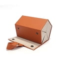 thumbnail image 2 of Organizador portátil de gafas de sol de viaje marrón, soporte plegable de pared con 5 ranuras., 2 of 5