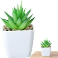 thumbnail image 2 of Gnwei Fake Plants Potted Artificial Plants, Mini Faux Plants in White Pots Greenery Décor for Home Office Table Shelf Bathroom Farmhouse Indoor Decoration, 2 of 9