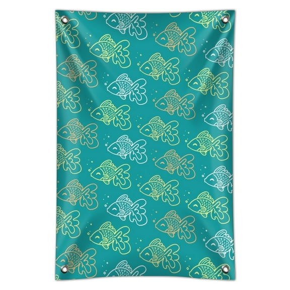 Goldfish Pattern Home Business Office Sign